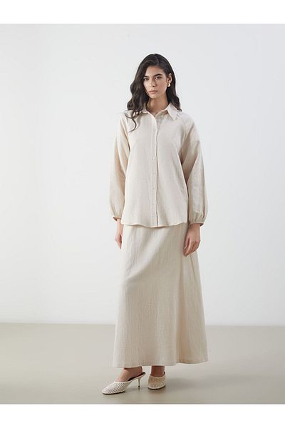 LC Waikiki Cămașă de damă oversize din muselină de sezon nou - S5MU21Z8