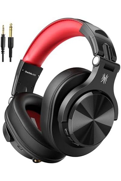 Oneodio A70 Bluetooth Over Ear Headphones, Wireless Headphones w/ 72H Playtime, Hi-Res, 3.5mm/6.35mm