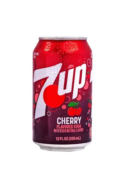 7 Up 7UP Cherry 355 ml, Carbonated Drink USA