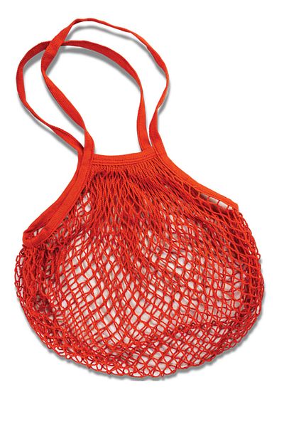 Punta shopping bag, F10396, 38 x 32 cm, mesh type, Red