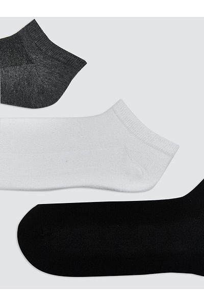 LC Waikiki New Season Men's Booties Socks 3-Piece - S5Le31Z8