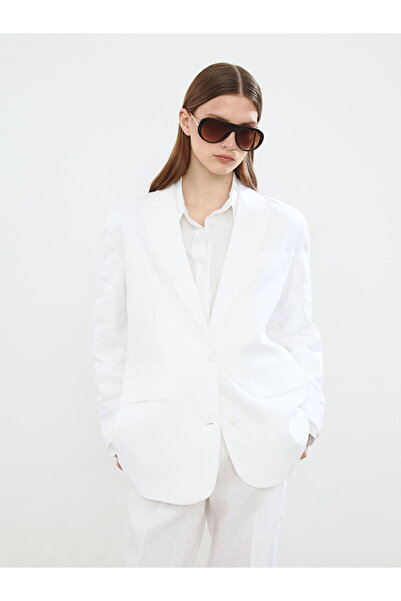 LC Waikiki Rmz Gi̇yi̇m Farkiyla 100% Linen Women's Blazer Jacket