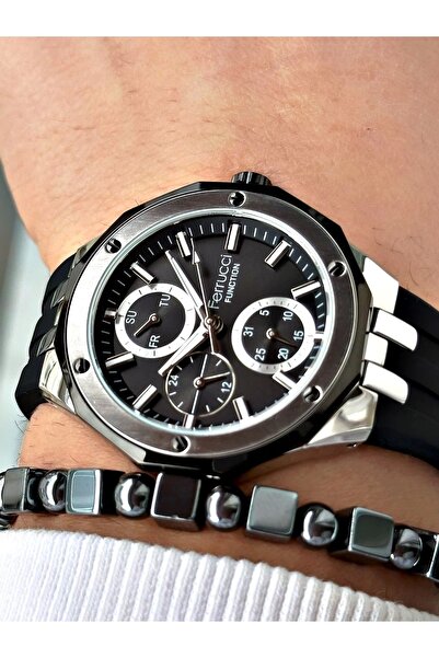 Ferrucci Function FCF 0425 03469S.01 Silikon Kordon Erkek Kol Saati