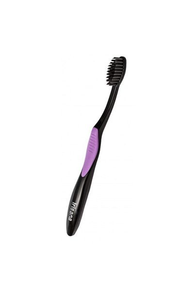 Irisana Toothbrush, Irisana, activated carbon bristles, for teeth whitening, purple/black