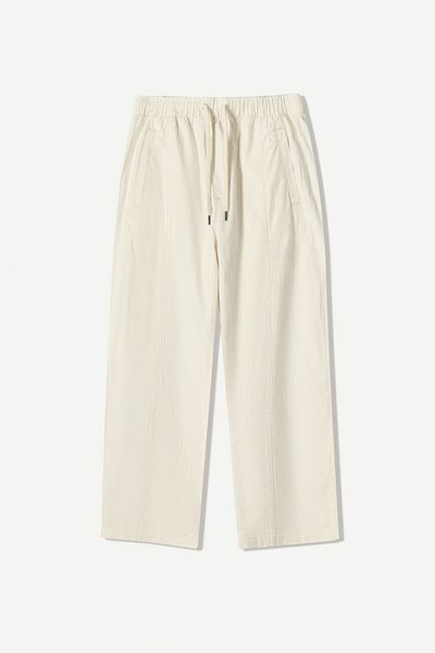 Bershka Super baggy striped fabric trousers