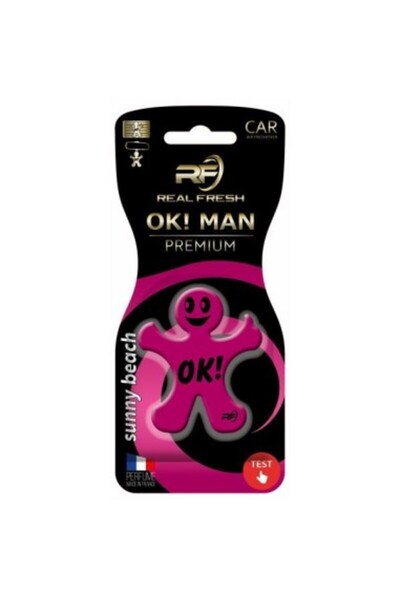Real Fresh αρωματικό χώρου αυτοκινήτου, OK!MAN Premium Polymer Sunny Beach