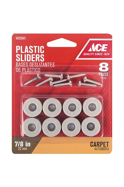 ACE Plastic Slide Glide (2.2 cm, 8 Pc.)