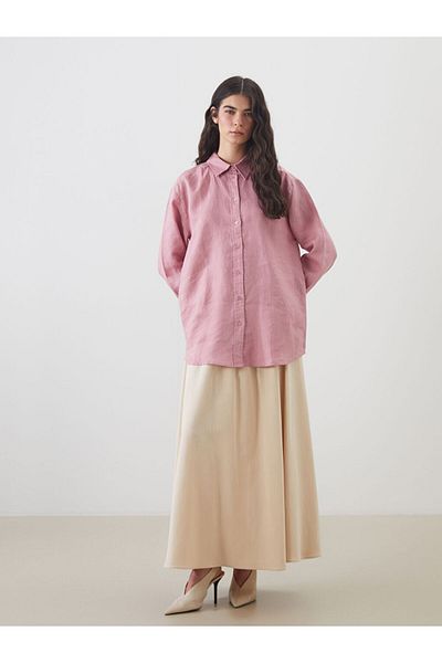 LC Waikiki New Season Linen Women's Shirt Tunic - S5Kb84Z8