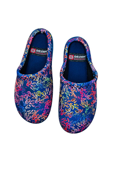 GEZER Women's slippers, multicolor floral, size 38, 23.5 centimeters, comfortable and warm