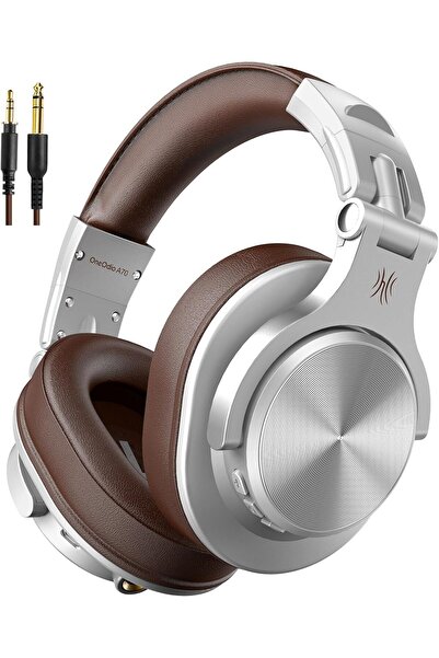 Oneodio سماعات رأس A70 بلوتوث فوق الأذن، سماعات رأس لاسلكية مع وقت تشغيل يصل إلى 72 ساعة، عالية الدقة، 3.5 مم/6.35 مم