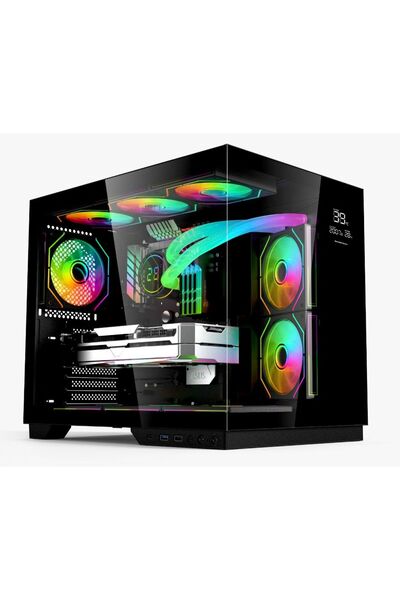 GAMETECH Prıme Grand 7 Adet A-rgb Fanlı Dereceli Akvaryum Oyuncu Kasası