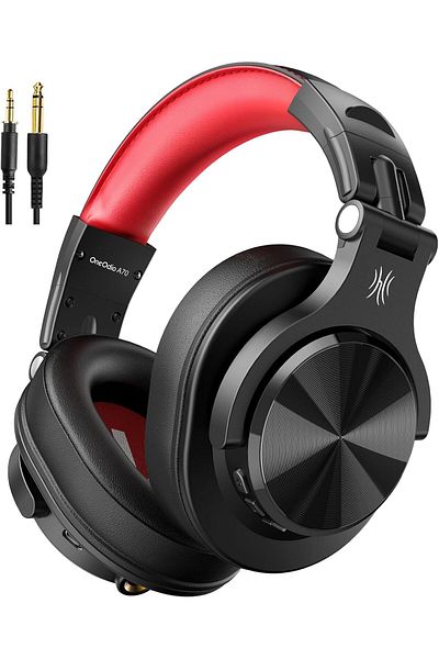 Oneodio A70 Bluetooth Over Ear Headphones, Wireless Headphones w/ 72H Playtime, Hi-Res, 3.5mm/6.35mm
