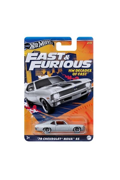 HOT WHEELS '70 Chevrolet Nova SS Fast & Furious, 1:64, Grey
