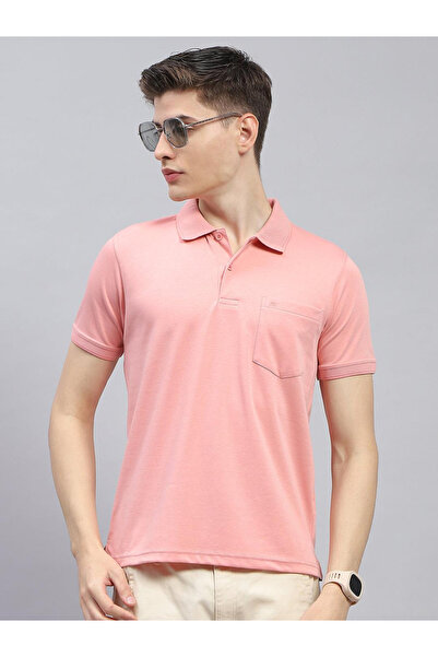 Monte Carlo By Styli تي شيرت بولو سادة بأكمام قصيرة وقصة عادية مع جيب