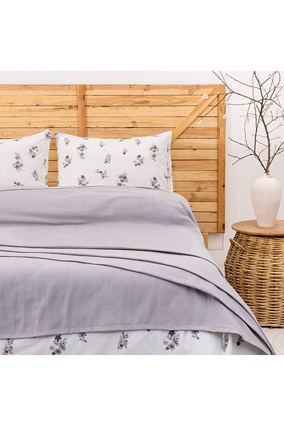 Schafer Home Hera Double Pique Set 4 Pieces-Grey