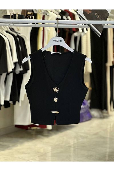 FioriModa Μπλούζα με αξεσουάρ ηλίου με λαιμόκοψη V