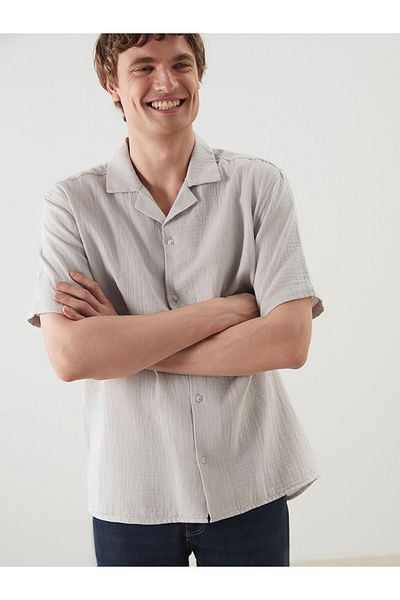 LC Waikiki New Season Standard Fit Short Sleeve Men's Shirt - S5Fb74Z8