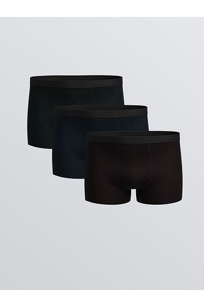 LC Waikiki New Season Standard Fit Βαμβακερά εύκαμπτα ανδρικά μποξερ 3 τεμαχίων - S5EN75Z8