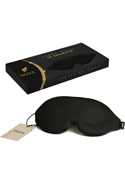 waya Mască de somn 3D premium, WAYA, poliester, reglabilă, blocare 100% a lum...