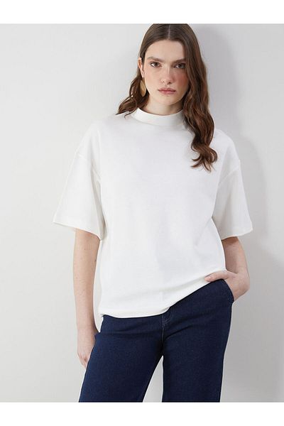 LC Waikiki New Season Crew Neck Oversize Women's T-Shirt - S5I296Z8