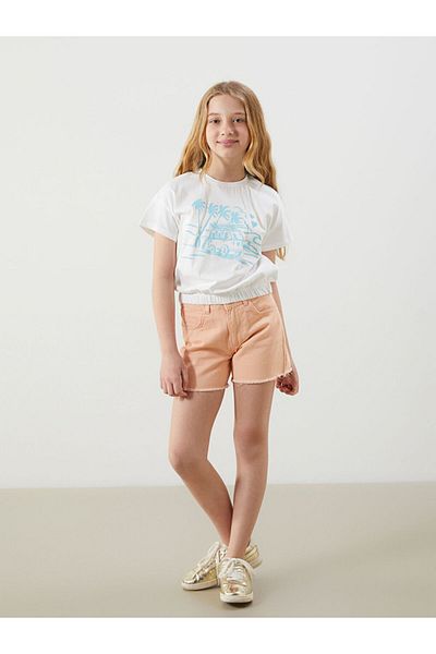 LC Waikiki Νέα σεζόν Crew Neck Girl's Crop Tisort - S5FD58Z4