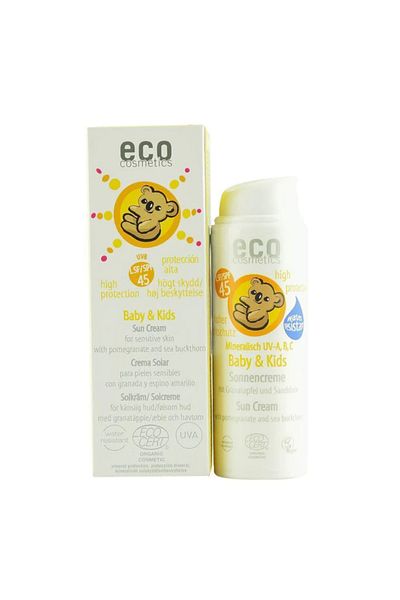 Eco Cosmetics Bio Mineral Sun Protection Cream UVA/UVB for Babies and Children SPF45 -50 ml Eco Cosmetics