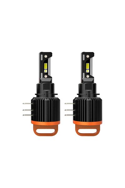 AUTOREY Set of 2 LED Car Bulbs H15 Canbus 20000LM 200W 6500K Plug and Play Pure White Light