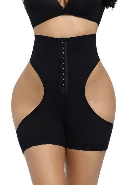 Linovit Chiloți modelatori Lily - Push-up și corset - Negri - L/XL, Negru
