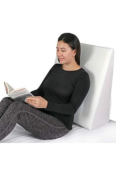 Moon Wedge Pillow for Adults - Adjustable Back Support, Acid Reflux, Snoring Relief, Leg E