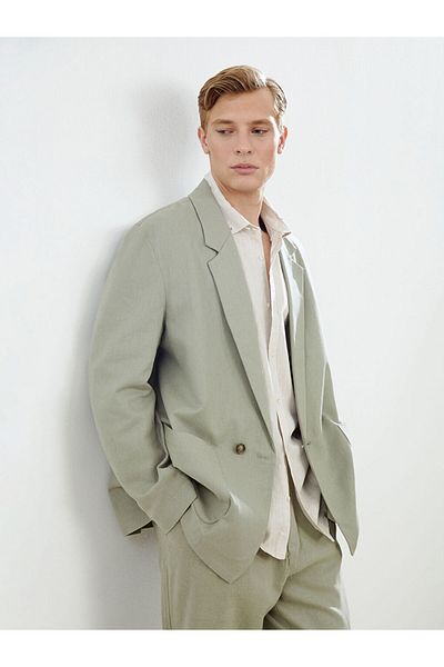 LC Waikiki Comfortable Fit Linen Look Men's Blazer Jacket