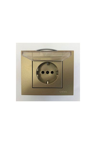 OVİVO Grano Titanium Lid Grounded Piriz Child K (Product Is Frameless)