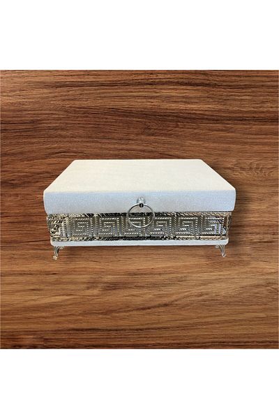 Özlem Kozmetik Imported Velvet & Metal Makeup-Shaving Box