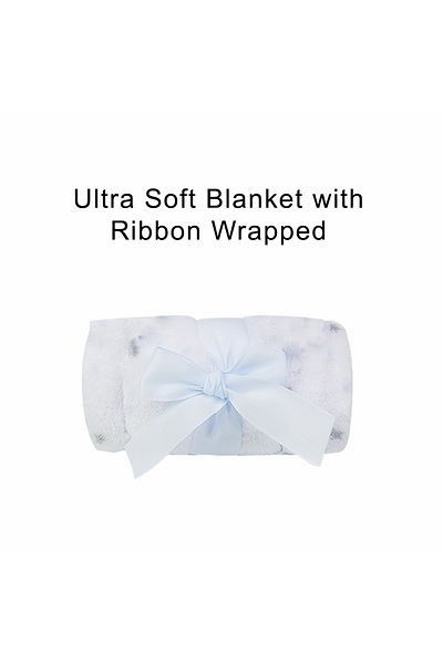 Factory Price - Animal Stuffed Cuddly Teddy Toy & Blanket Gift Set For Newborn - Blue