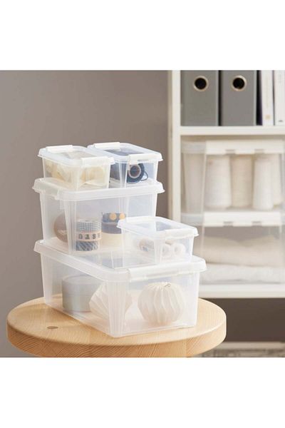 Orthex Storage and organization box, with lid, SmartStore Home 10, BPA-free plastic, 34x25x16 cm