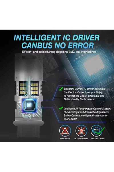 AUTOREY LED Car Bulb T20 7443 White Color 6000K for Position or DRL daytime running lights CANBUS