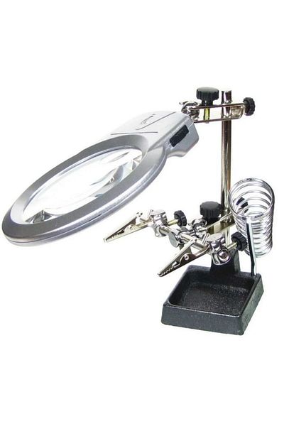 OEM Soldering Iron Stand with Magnifier and Helping Clips