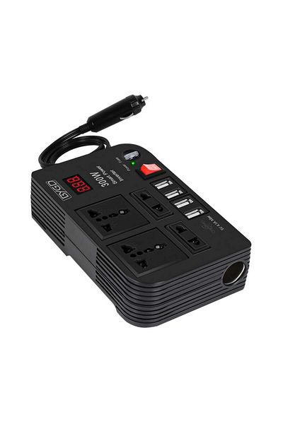 AUTOREY Car Voltage Inverter 12V-220V Power 300W Smart Chip 4x5v 4.1A USB Ports