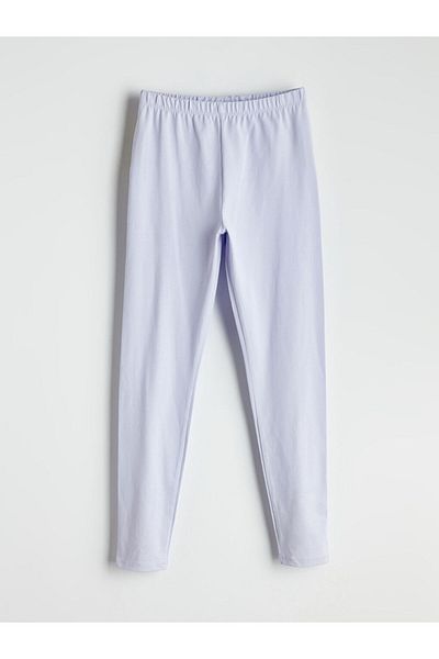 LC Waikiki Lilac Girls' Leggings with Elastic Waist