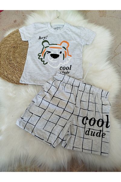 renkli diyar Boy's Bottom Top Summer Set Short Sleeve T-Shirt and Shorts