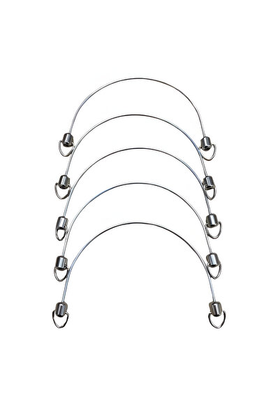 EleganTShoP Βιδωτή Μεταλλική Κενή Λαβή Τσάντας 20 εκ. Σετ 5 τεμαχίων BS101