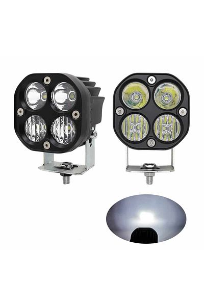 AUTOREY Off-Road LED Floodlight 40W 6000K White Light Spot Beam Dimensions 77mm x 69mm x 77mm