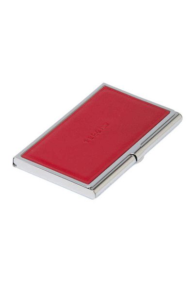 Tergan Red Genuine Leather Unisex Credit Card Holder - S1Kk00000195-C71