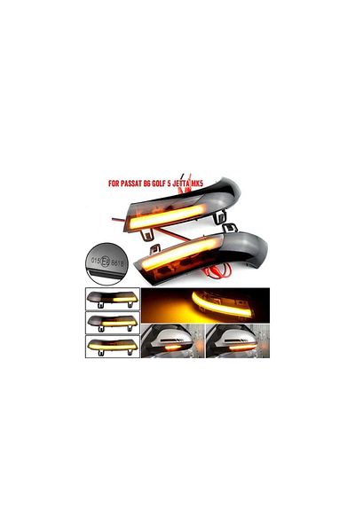 AUTOREY Set de 2 semnalizatoare oglindă LED dinamice pentru VW Passat B6 Golf 5 Golf 6 Jetta Eos Sharan Passat B5.5