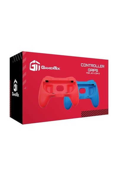 Gamertek قبضة تحكم GamerTek لجهاز Nintendo Switch 2 - إصدار أزرق وأحمر