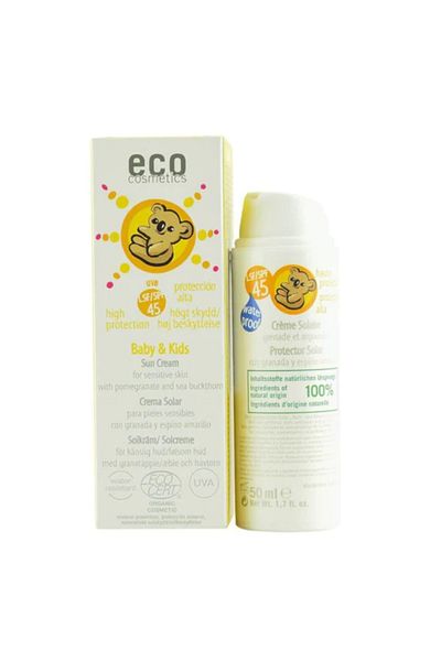 Eco Cosmetics Bio Mineral Sun Protection Cream UVA/UVB for Babies and Children SPF45 -50 ml Eco Cosmetics