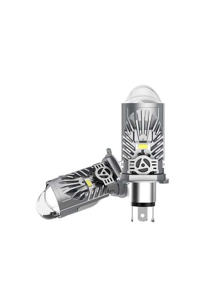 AUTOREY Set 2 H4 LED Bulbs with Magnifier SUPER CSP 150W Power 6000K