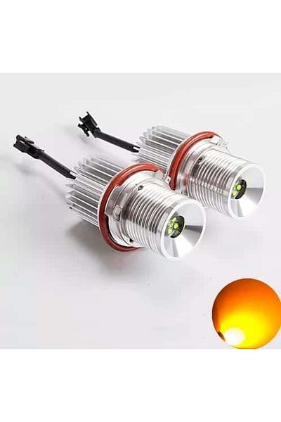 AUTOREY Set 2 LED Marker Bulbs 40w Angel Eyes BMW E87 E39 E60 E61 E63 E64 E65 E66 X5 E53 E83 X3 Orange Color