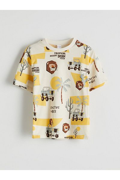 LC Waikiki New Season Crew Neck Printed Boys T-Shirt - S5Cc23Z1