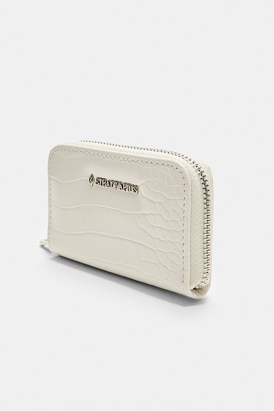 Stradivarius Zipped mock croc purse