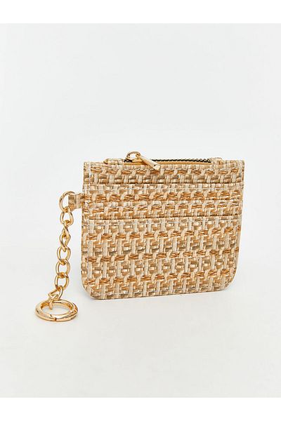 LC Waikiki Beige Women's Straw Wallet